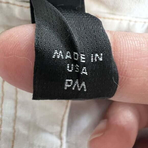 Eileen Fisher Pants Womens Petite Medium White Straight Leg Denim Jeans Made USA - Picture 9 of 16